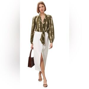 Endless Rose Front Slit Linen Skirt Size Medium